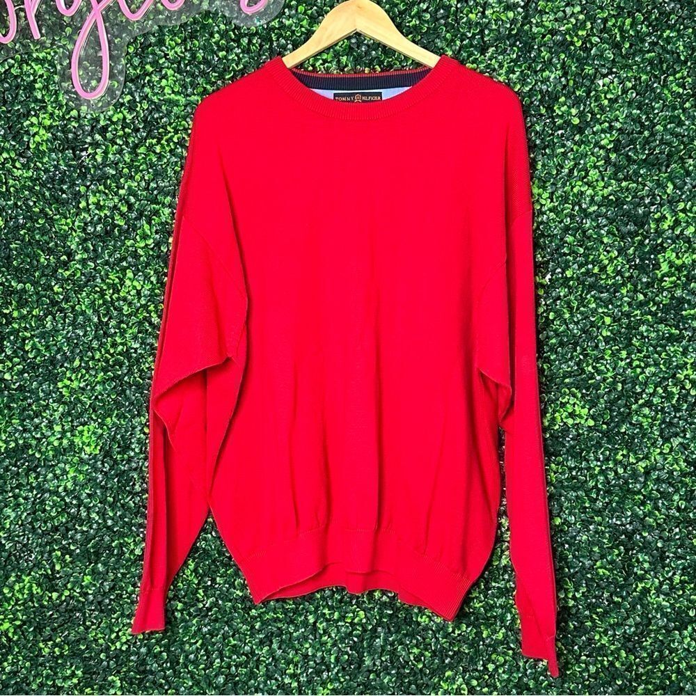 Vintage Tommy Hilfiger Golf Red Sweatshirt Sz XXL